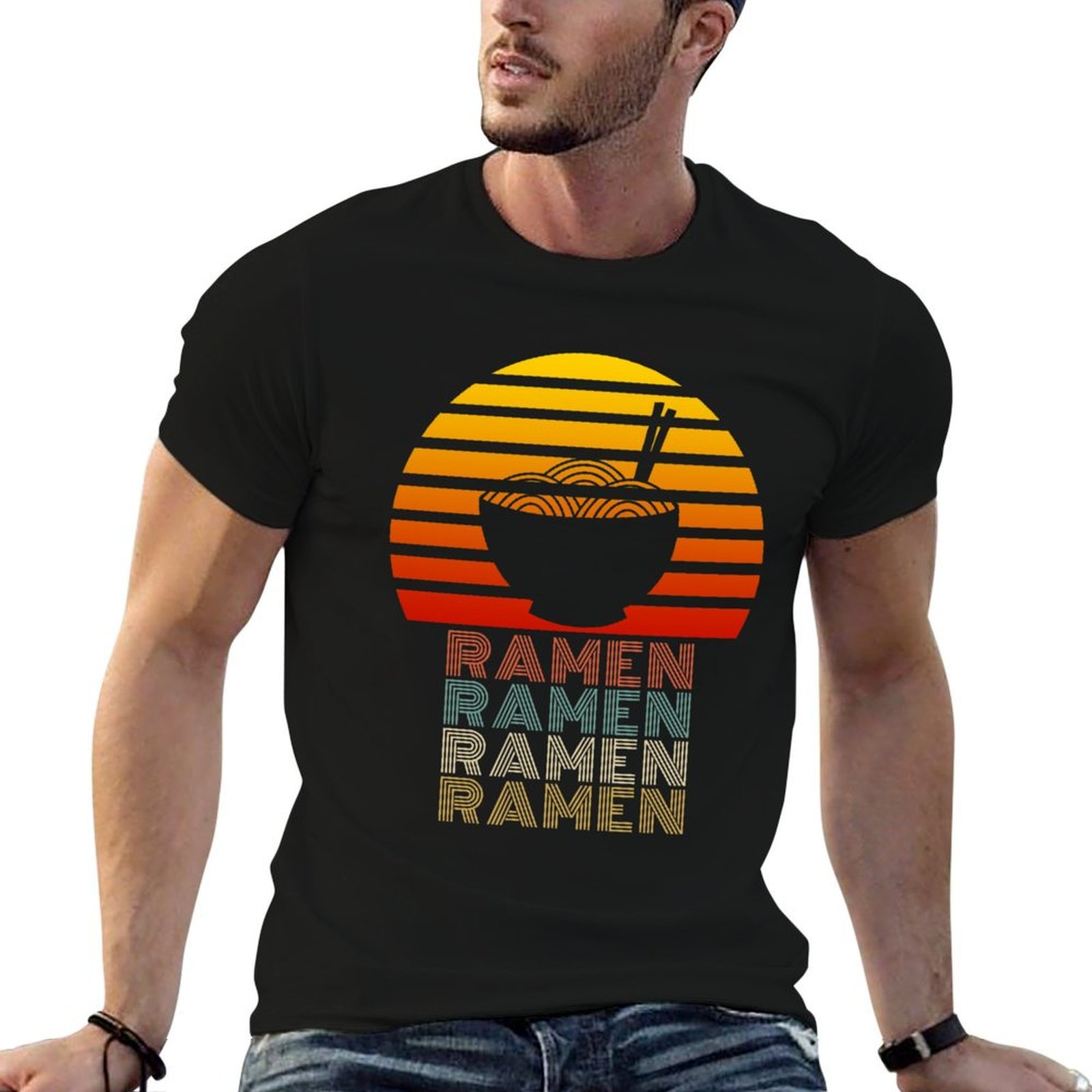 Japanese Man Lifestyle - T-shirt style rétro vintage pour les