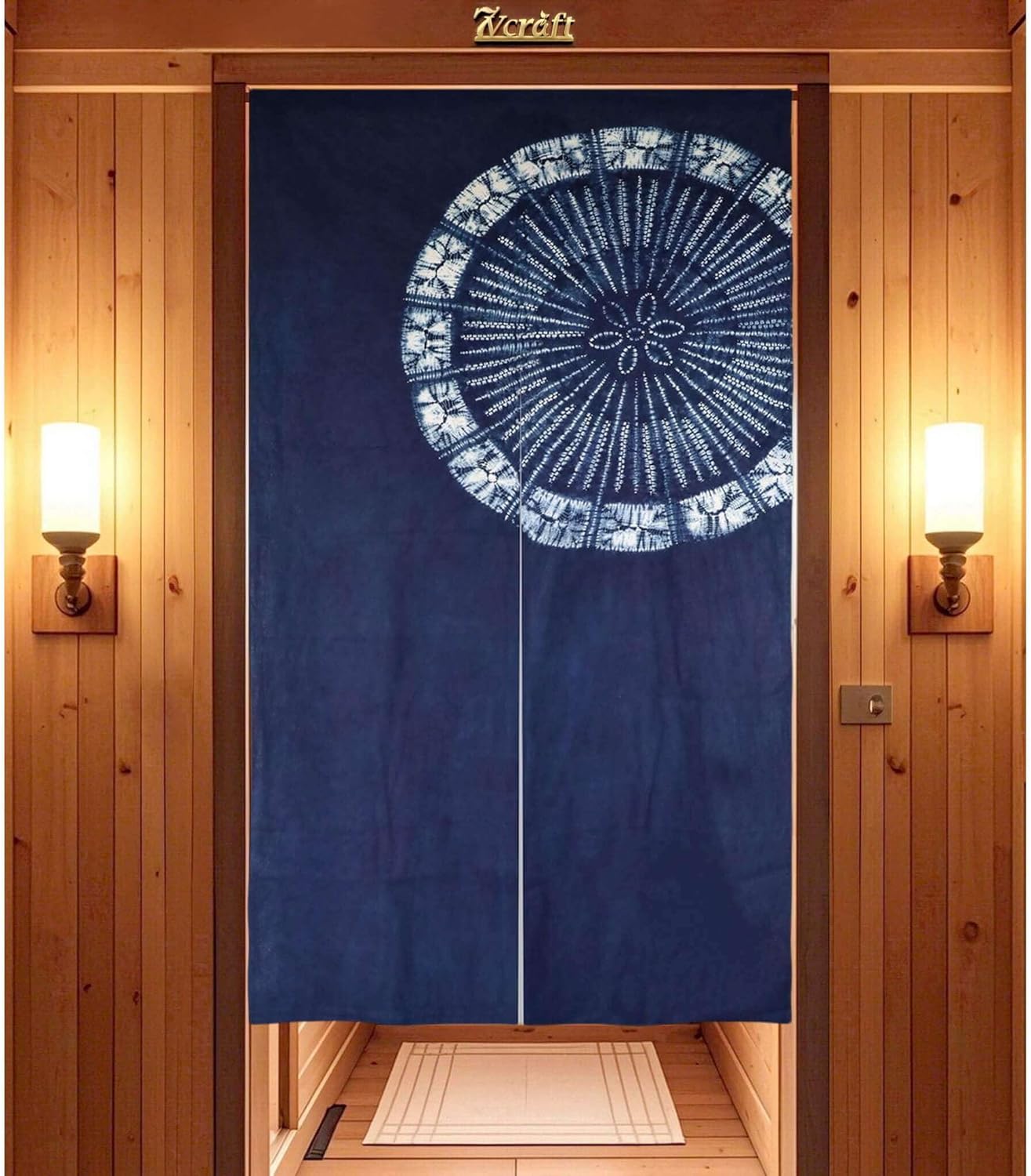 Shibori Tie Dye - Rideau japonais teint à la main/rideau