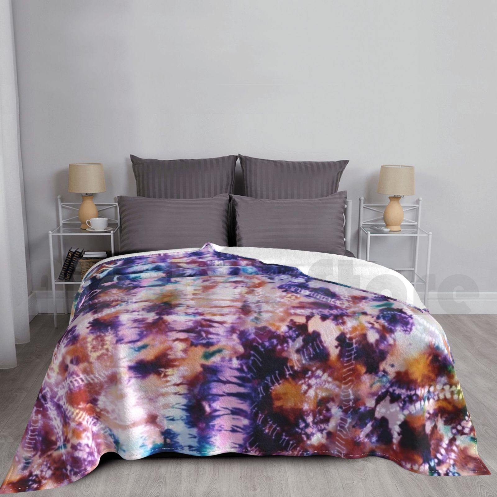 Shibori Tie Dye - Couverture de paysage marin Shibori Tie-Dye,