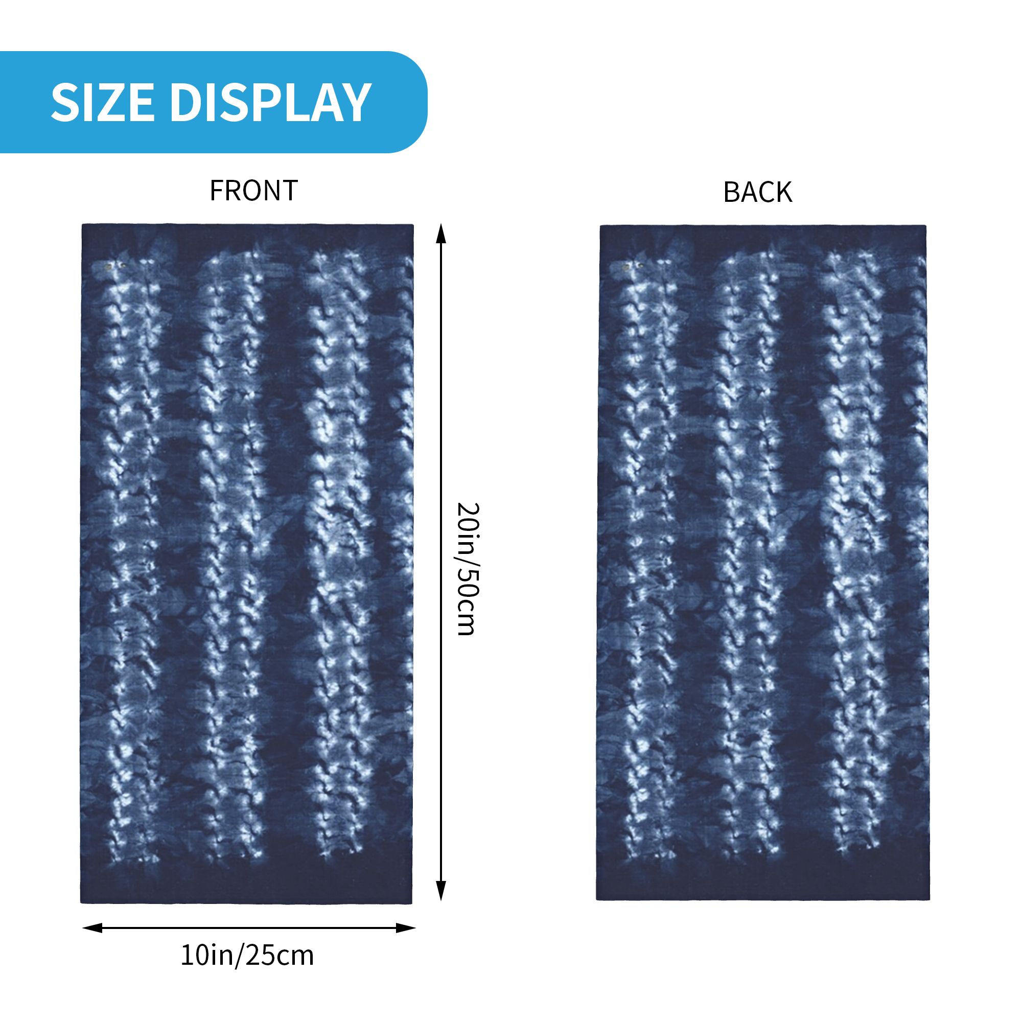 Bandana en tissu indigo shibor - Shibori Tie Dye avis et prix