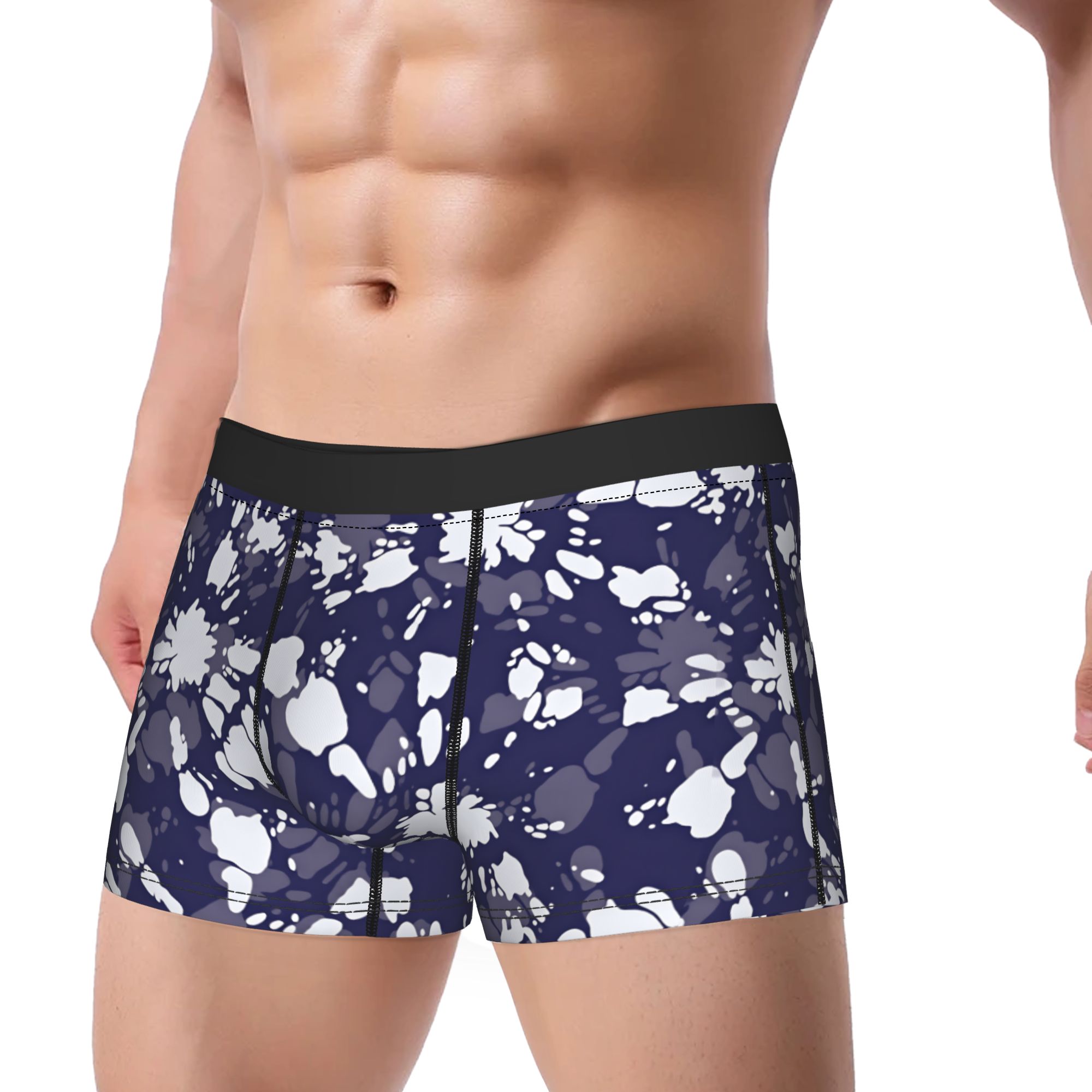Boxer élégant monochrome tie-d - Shibori Tie Dye avis et prix