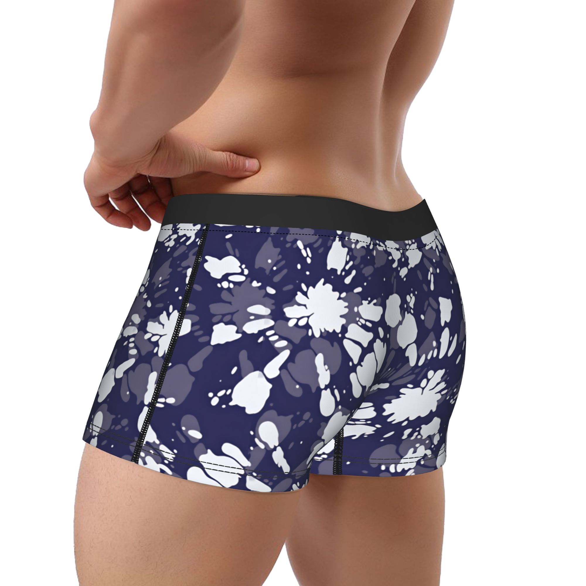 Boxer élégant monochrome tie-d - Shibori Tie Dye avis et prix