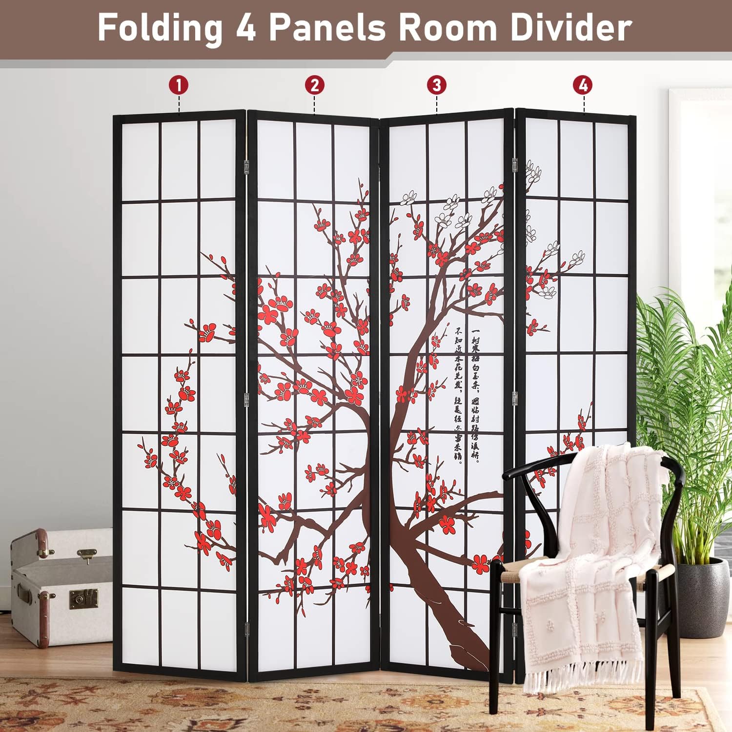 Paravent pliable Shoji, écran  - Shoji Screen Divider avis et prix