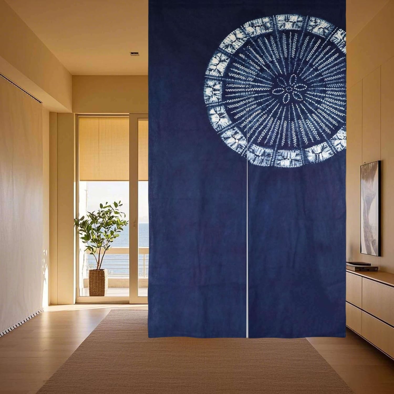 Rideau japonais teint à la mai - Shibori Tie Dye avis et prix