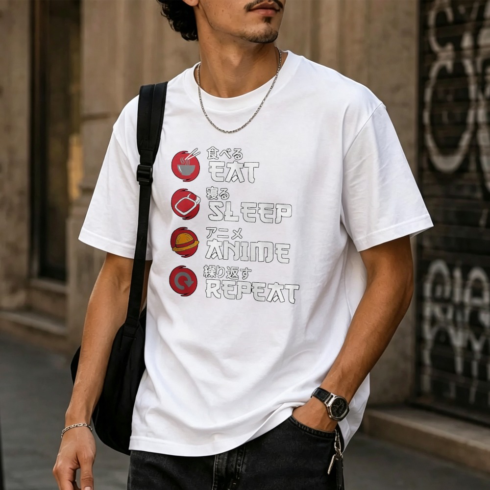 T-shirt en coton pour hommes a - Japanese Man Lifestyle avis et prix