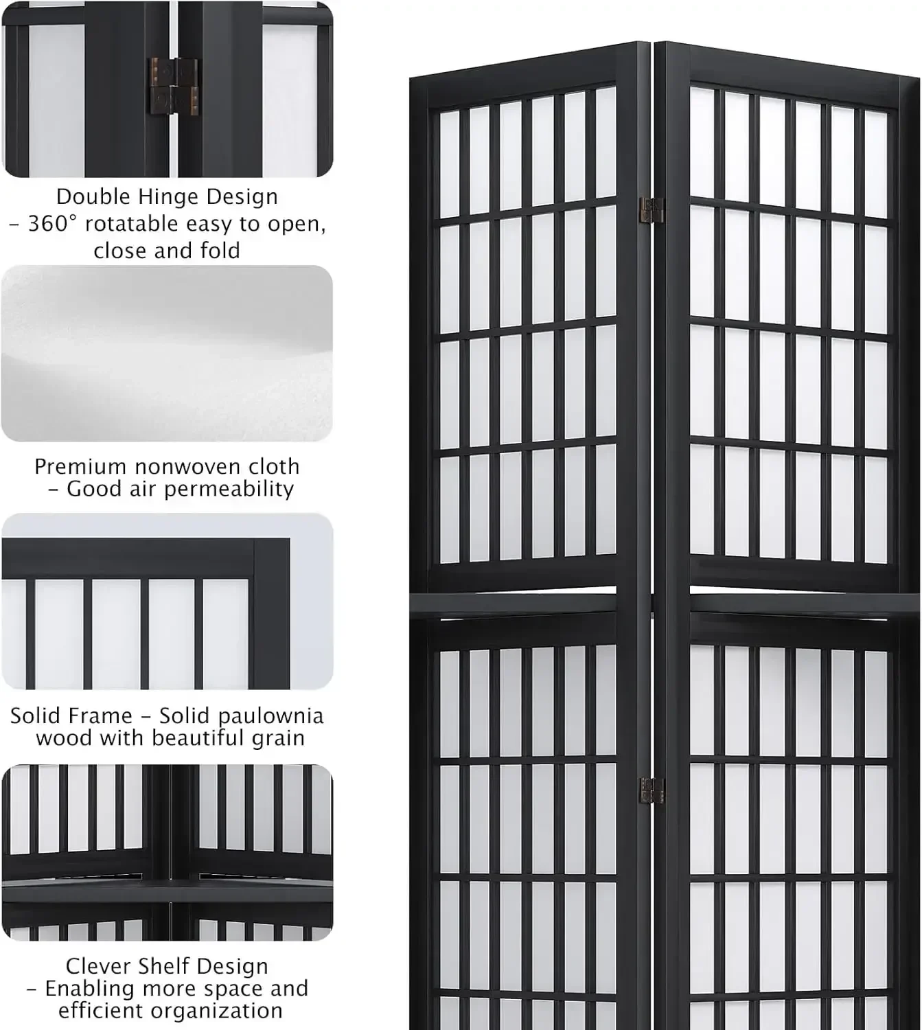 Paravent pliable portable à 6  - Shoji Screen Divider avis et prix