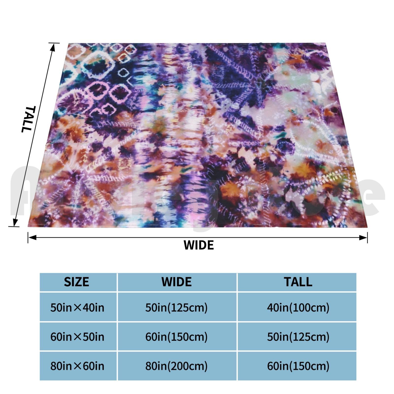 Couverture de paysage marin Sh - Shibori Tie Dye avis et prix